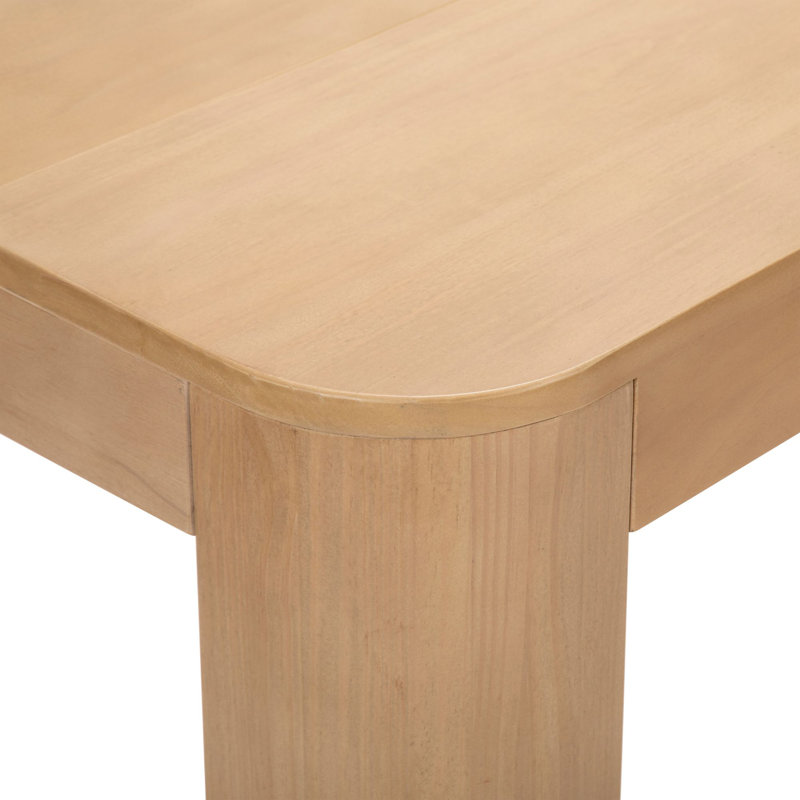 Bergeman 72" Solid Wood Dining Table, Blonde, 30" H x 32" W x 60" L