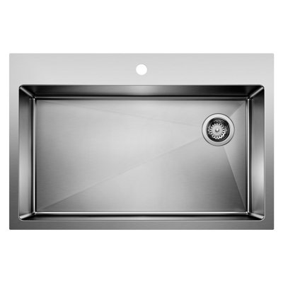 Quatrus 33" L x 22" W Stainless Steel Drop-In/Undermount Kitchen Sink