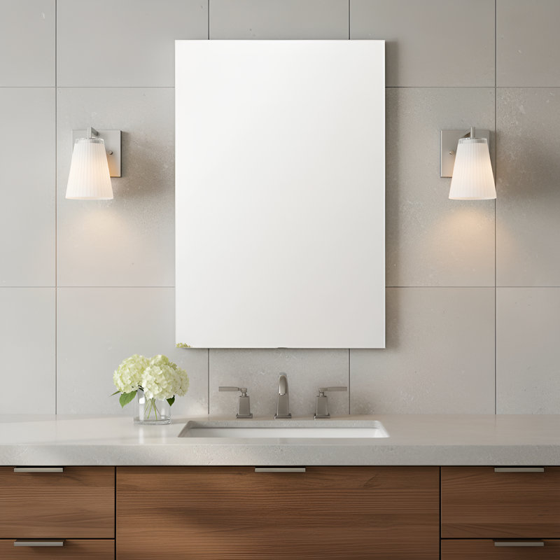 Petit meuble-lavabo Upson de Génération Éclairage , Une lumière, H 7,75 po x l 5 po x P 6,25 po, Nickel brossé
