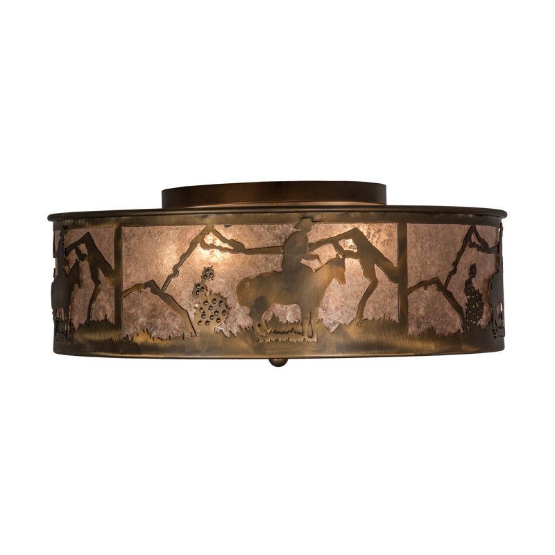 Rustic Lodge 4 - Light Outdoor Flush Mount