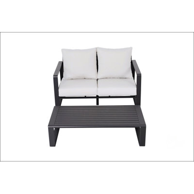 Double Sofa + Rectangular Coffee Table