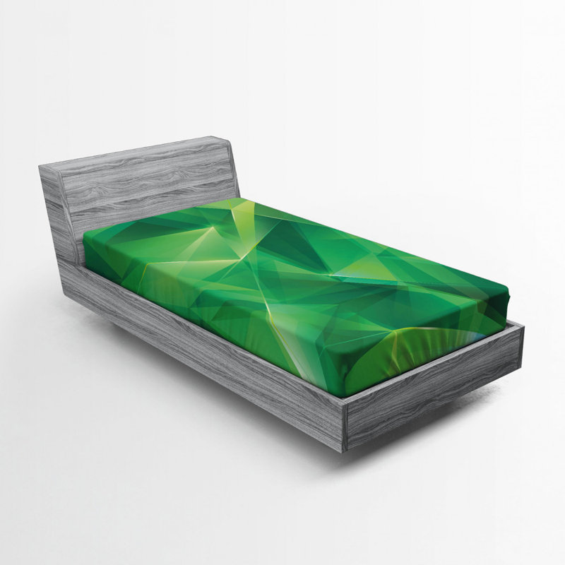 Microfiber Abstract Fitted Sheet, Twin Fitted Sheet