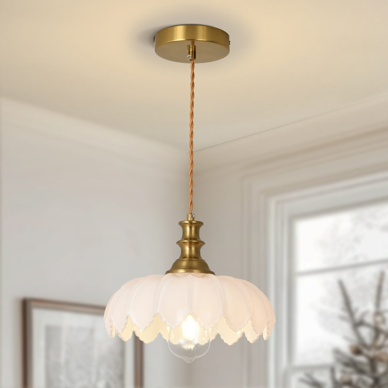 Luminaire suspendu Junathean, Blanc givré