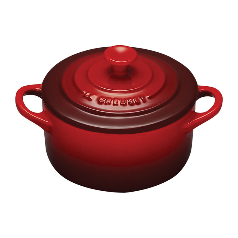 Le Creuset Stoneware Mini Round Cocotte, 8Oz., Cerise