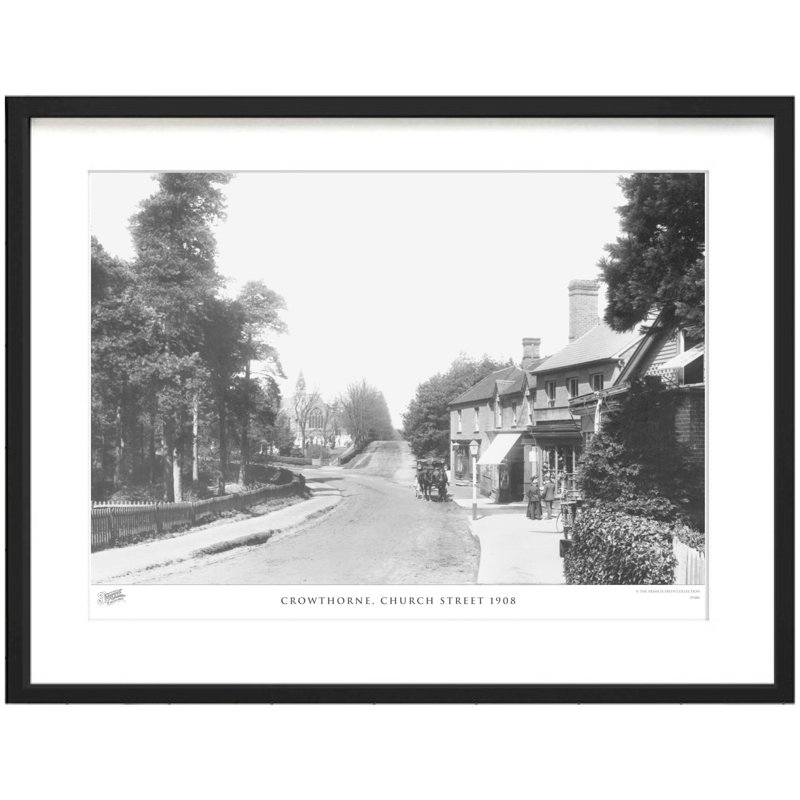 Crowthorne, Church Street 1908 - Single Picture Frame Print, 60cm H X 80cm W x 2cm D
