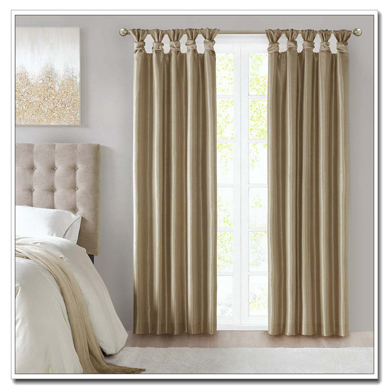 Twist Tab Total Blackout Window Curtain Panel Bronze 50x95" Blackout, 50" W x 95" L, Bronze