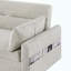 Canapé-lit de 55,1 po avec canapé-lit escamotable avec dossier ajustable, poches de rangement, 2 coussins moelleux, ports USB pour le salon, la chambre à coucher, l’appartement, le bureau, beige-833934614
