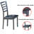 Kaneshiro Ladder Back Welded Dining Chairs