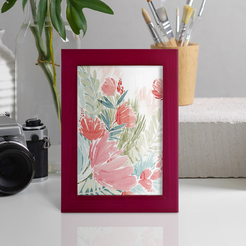 Edwardsburg Wilder Bouquet I, encadré sur papier, Rouge cerise, H 7 po x l 5 po x P 1 po