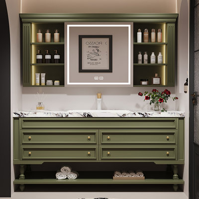 French retro floor-standing bathroom cabinet