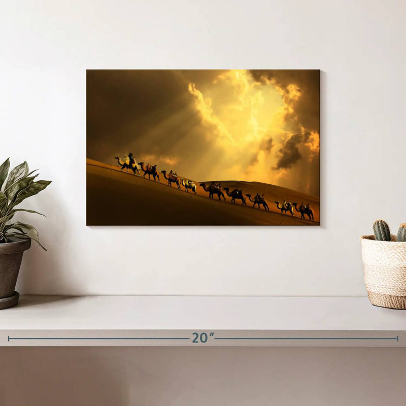 Brampt Camel Caravan Uphill, 8" H x 12" W