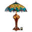 Lampe de table Art Nouveau style paon Tiffany