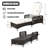 Outdoor Metal Chaise Lounge , Cushion Included-123185678-101067706