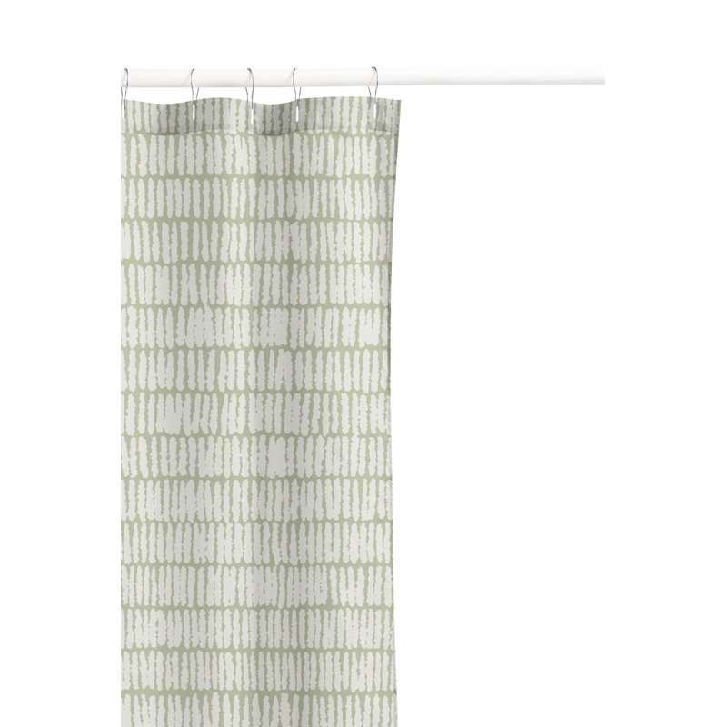Ricky Row Ultra-Thin Lightweight Shower Curtain, Light Green