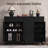Wavy-Design Double-Door Shoe Cabinet Large Capacity, Adjustable-599195689