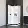 38.5'' W 74'' H Framed Round Reversible Shower Enclosure