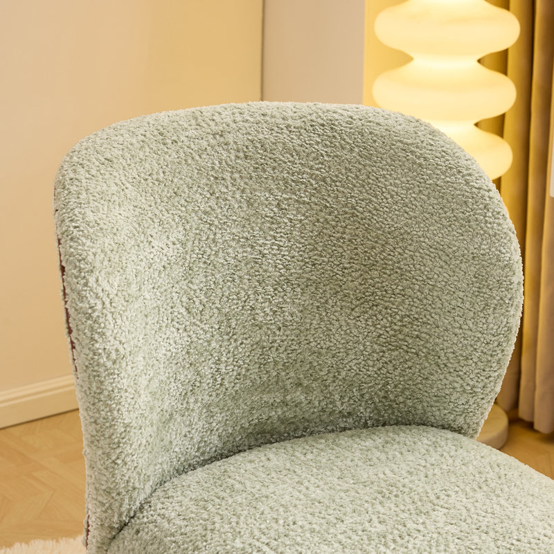 Modern Curved Back Accent Chair, Green