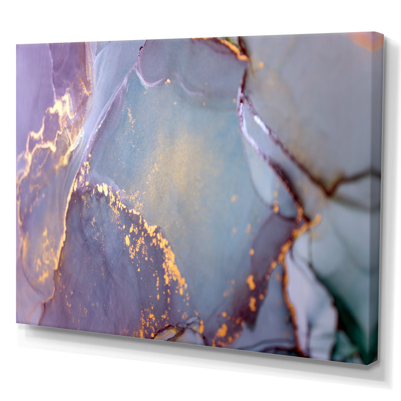 Impression sur toile Glam Golden, H 30 po x l 40 po, Toile tendue