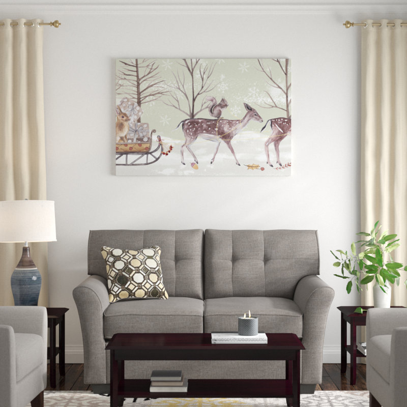 Christmas Time Collection D by Melissa Wang - Graphic Art Print, 81cm H x 122cm W, Black Floater Frame