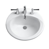 Ultimate® Vitreous China Circular Drop-In Bathroom Sink with Overflow