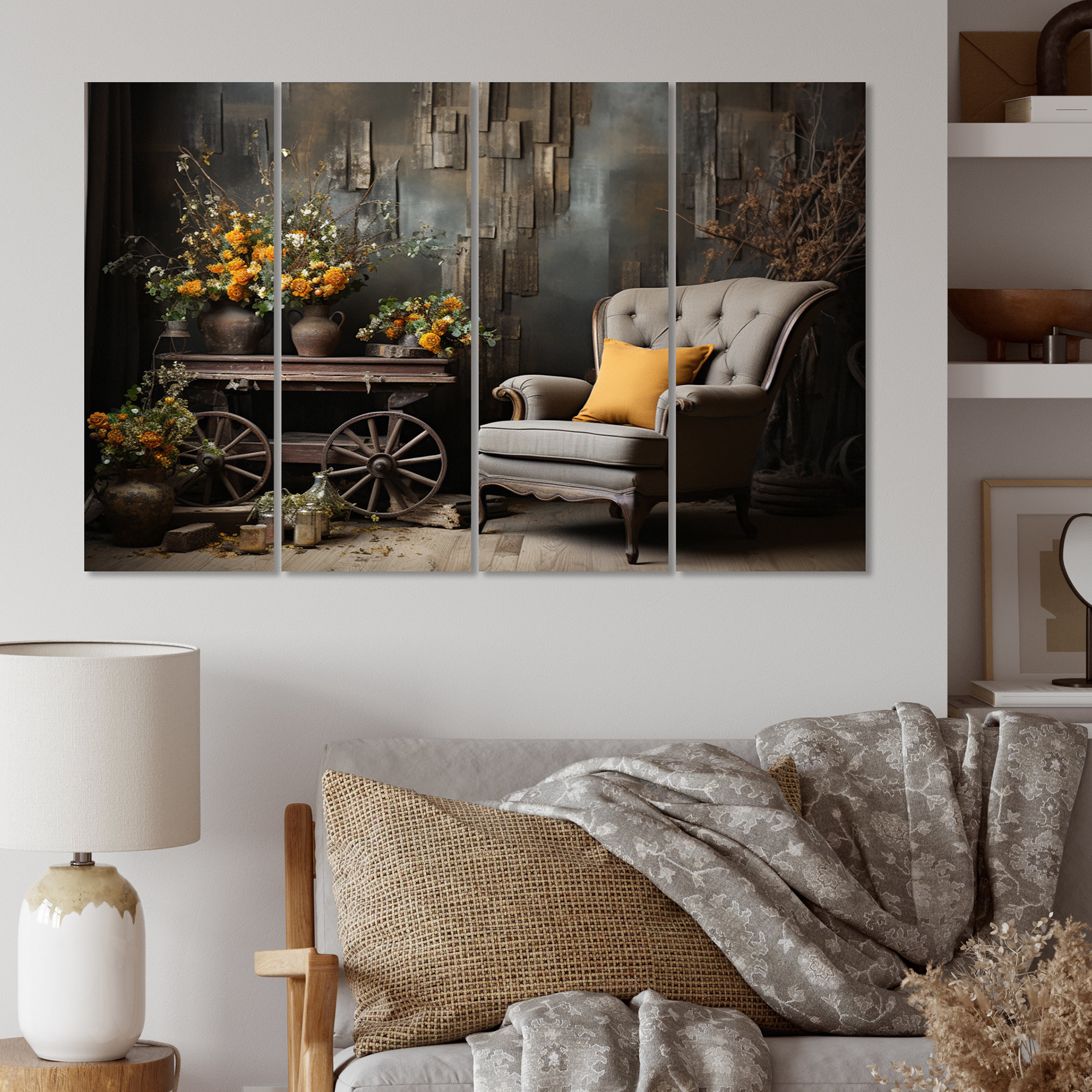 August Grove® Country Charm Rustic Serenity - Landscapes Metal Wall