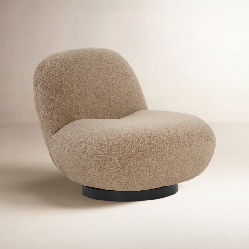 Fauteuil de chambre Portsmouth, Fausse peau de mouton brune