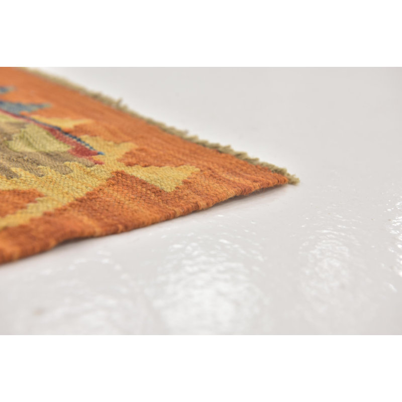Tapis intérieur en laine noué la/beige 3 pi 3 po x 4 pi 10 po one-of-kind-main Lorain