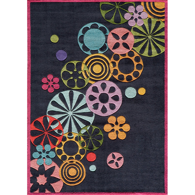 Aiyla Handmade Tufted Black Rug