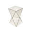 Table d'appoint géométrique à miroir Champagne, table de bout d'appoint Modern Luxe, table de chevet décorative à miroir réfléchissant pour le salon, la chambre à coucher et le canapé
