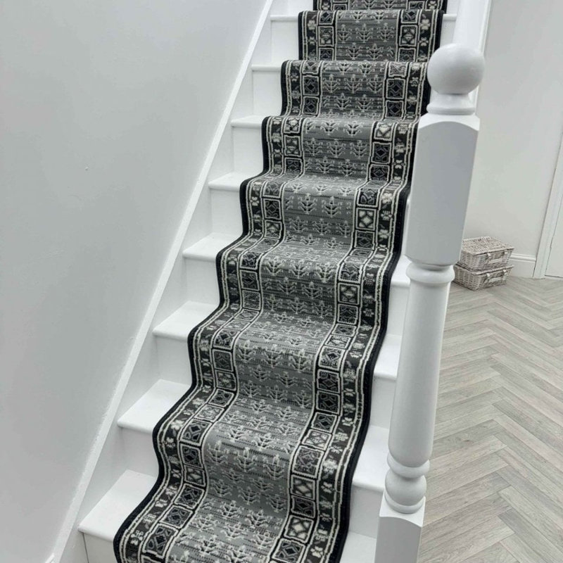 Stair Runner Geometric Area Rug, Runner 60 x 660 cm