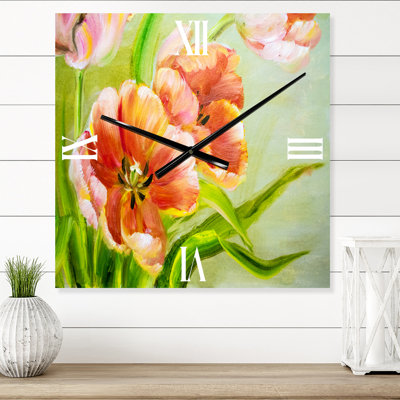 Horloge murale Tulipes