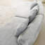 Conception simple en flanelle courbée grise, délicate, idéale pour lire seul dans un salon, gris, confortable-23341077