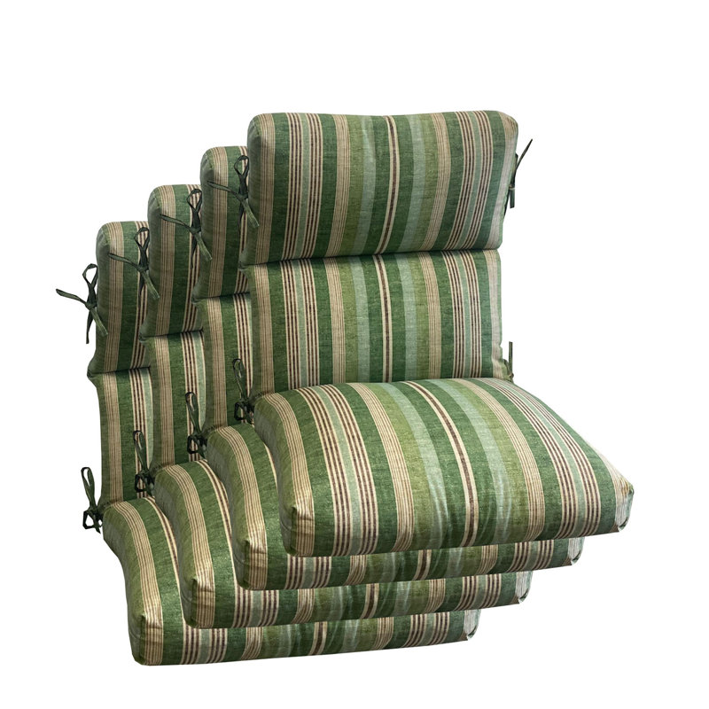 Coussin de siège / dossier d'extérieur 4 pièces Hokku Designs