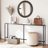 70.9'' Glass Top Console Table