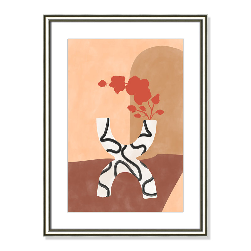 «Curved Elegance Print» par Ristova, L 18,25 po x H 24,25 po, Imprimé mat, Argent classique
