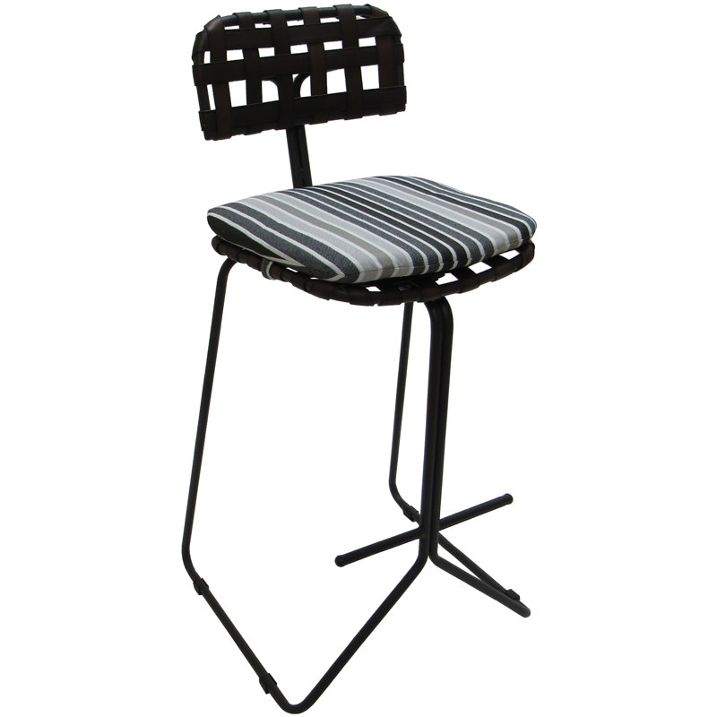 Tabouret de bar 30 po Iretta, Rayure grise, Gris