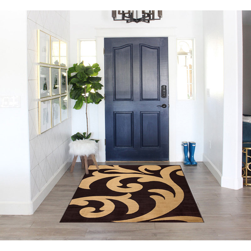 Andelain Abstract Indoor / Outdoor Area Rug, Rectangle 60 x 110cm