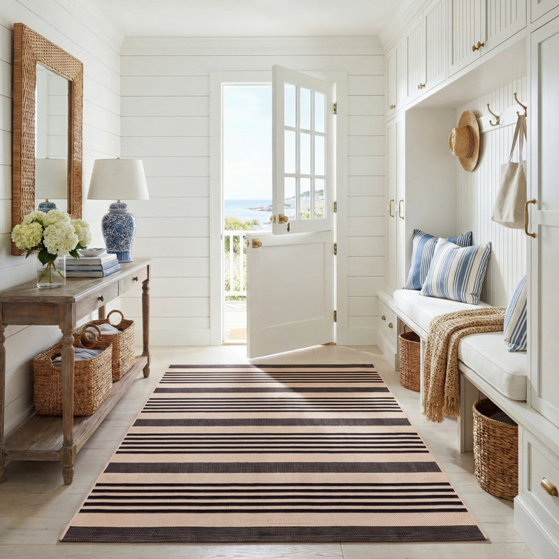 Candelo Performance Striped Mat, Rectangle 5 pi 3 po x 7 pi 7 po