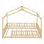 Structure de lit en bois avec clôture