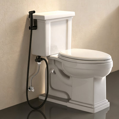 Modern 1 Handle Wall Mount Bidet Faucet-Adjustable Hot & Cold Water in Black
