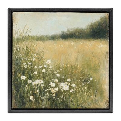 Cadre flottant Daisy Dream Field, design par Petal Prints Design