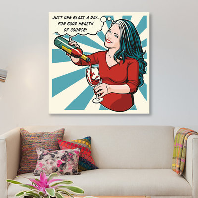 «One Glass a Day», impression sur toile