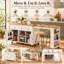 Îlot de cuisine avec table de salle à manger extensible 85,5 po Calviora, prise de courant intégrée, 3 tiroirs, 2 armoires, tablettes réglables et 7 roulettes-442716030