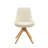 Swivel Fabric Upholstered Office Chair With Solid Wood Base-492632890