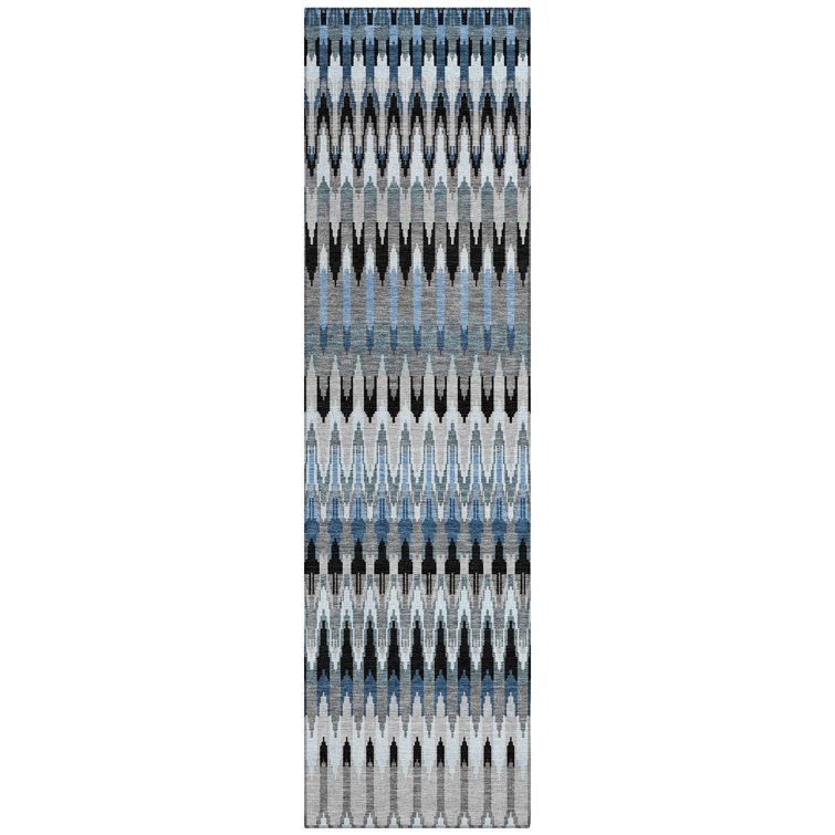 Washable Abstract Indoor / Outdoor Rug