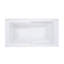 Baignoire avec tablier de trempage à jupe gauche 60 x 32 Voltaire blanc brillant avec trop-plein intégré et accoudoir, bonde incluse