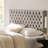 Tufted Upholstered Queen Size Bed Headboard In Modern Button Design, Adjustable Solid Wood Head Board, Solid Wood Head Board With Durable Metal Legs In Bedroom-808229435