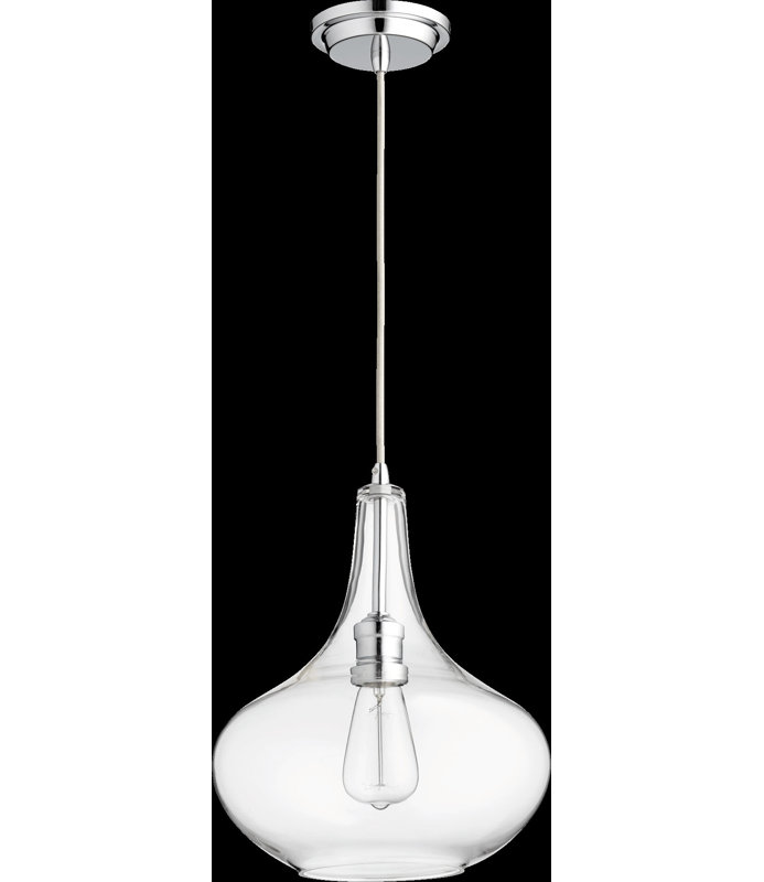 Luminaire suspendu en forme de goutte à 1 lumière Vallee, Café Ombre, Gunmetal