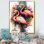 Mignon flamants roses - Peinture sur toile
