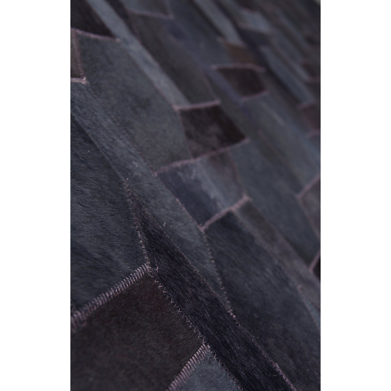 Natural Hide Cowhide Geometric Area Rug, Rectangle 11'6" x 14'6"